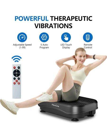 Máquina de Vibración FitinOne S03 para Ejercicio y Drenaje Linfático