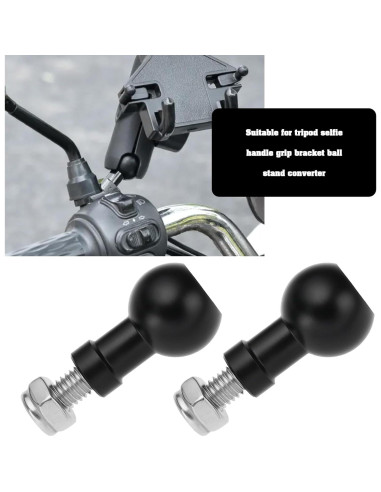 2 Piezas Adaptador de Tornillo M6 con Cabeza de Bola Aluminio