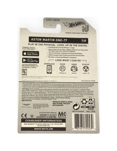 Hot Wheels ID Chase Aston Martin One 77 1:64 Escala