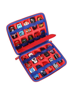 Estuche Mchoi para 20 Autos Hot Wheels - Organizador Rojo