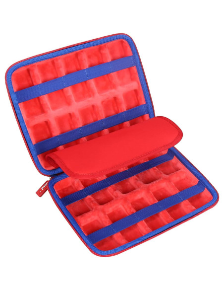 Estuche Mchoi para 20 Autos Hot Wheels - Organizador Rojo