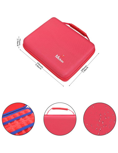 Estuche Mchoi para 20 Autos Hot Wheels - Organizador Rojo