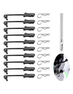 10 Clips de Carro RC AllinRC 1.4mm con Tiradores y Perforador