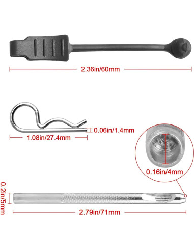 10 Clips de Carro RC AllinRC 1.4mm con Tiradores y Perforador