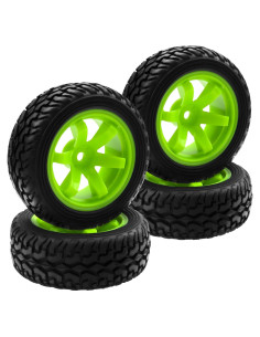 Neumáticos de goma 75mm con llantas plásticas HIRCQOO RC