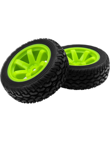 Neumáticos de goma 75mm con llantas plásticas HIRCQOO RC