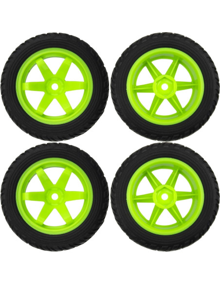 Neumáticos de goma 75mm con llantas plásticas HIRCQOO RC
