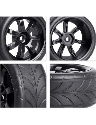 Neumáticos de Caucho Hobbypark 1/10 4 Piezas 26mm 65mm