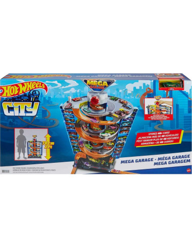 Juego de Garaje Mega Hot Wheels City con Elevador y Almacenamiento