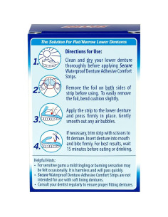 Tiras Adhesivas para Dentaduras Seguras 15 Unidades 2
