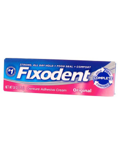 Crema Adhesiva para Dentaduras Fixodent Original 40 g - Pack de 3