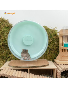 Rueda de Ejercicio para Hámster Niteangel 20.8 cm Verde Menta 2