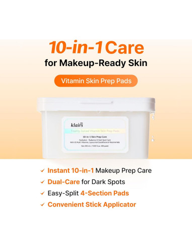 Almohadillas Tónicas DearKlairs Vitamina 80 unidades 10 en 1