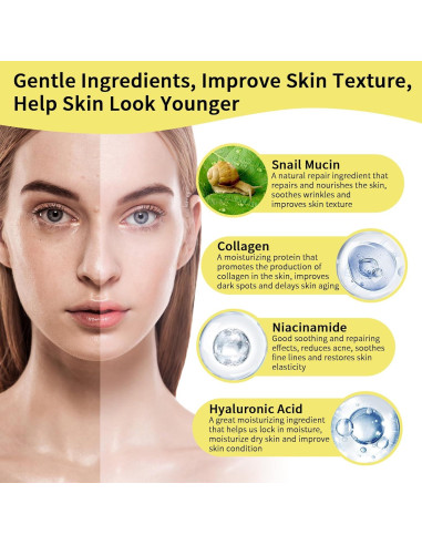 Kit de Cuidado Facial Mucina de Caracol MIZEEYE 4 PZS Viaje