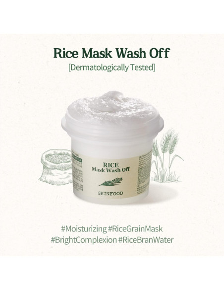 SKINFOOD Set de Cuidado Facial: Mascarilla de Arroz 99g y Espuma 150ml