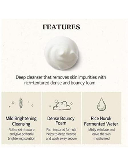 SKINFOOD Set de Cuidado Facial: Mascarilla de Arroz 99g y Espuma 150ml