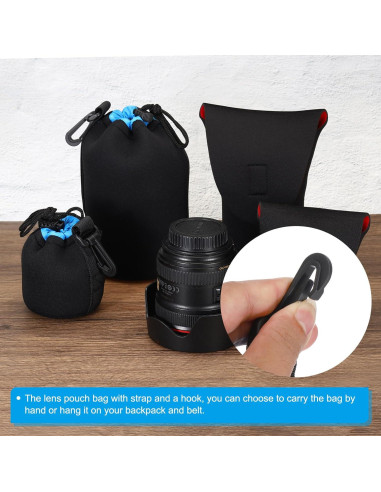 Bolsa de Lente Neopreno PATIKIL 2 Pcs 7x10 cm Impermeable