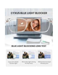 Cyxus Gafas de Luz Azul 2 Pack para Hombres y Mujeres - Amarillo y Transparente 2