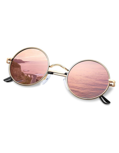 Gafas de sol redondas polarizadas KANASTAL UV400 para hombres