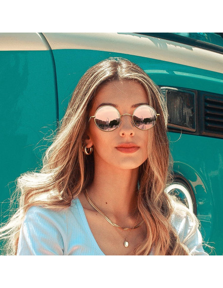 Gafas de sol redondas polarizadas KANASTAL UV400 para hombres