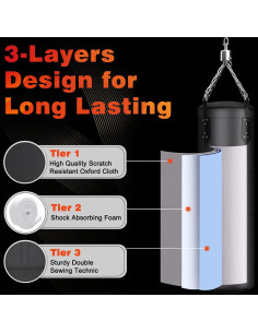 Bolsa de Boxeo 4FT vkahaak + Guantes 12oz + Accesorios 2