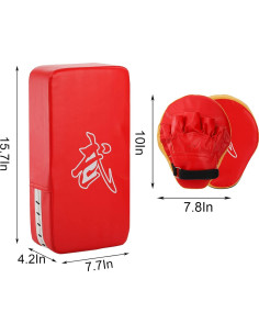 Set de Mitones de Boxeo y Almohadillas WUWEOT 2-en-1 2