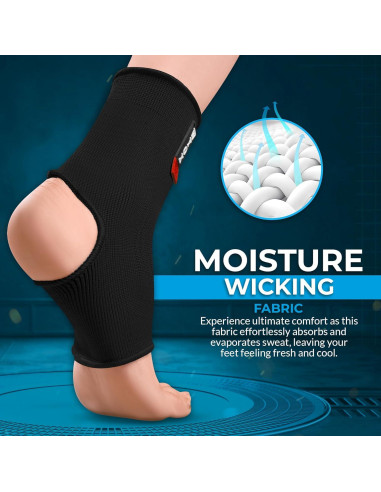 Faja de Compresión para Tobillo WYOX - Soporte Unisex Negro