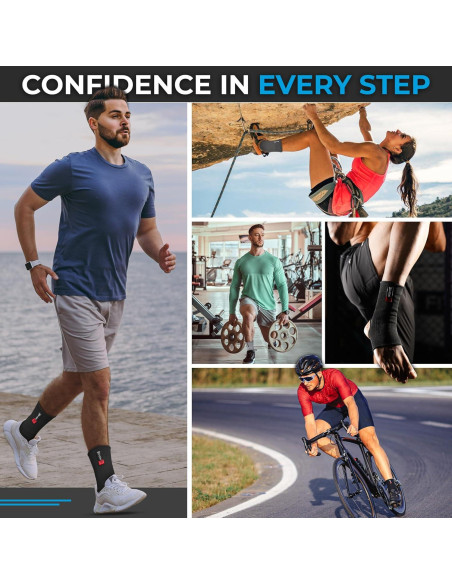 Faja de Compresión para Tobillo WYOX - Soporte Unisex Negro