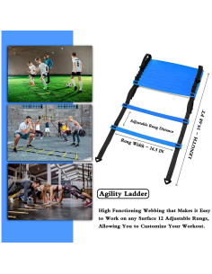 Conjunto de Entrenamiento de Velocidad HLYWEI - Escalera, Conos, Cuerda 2