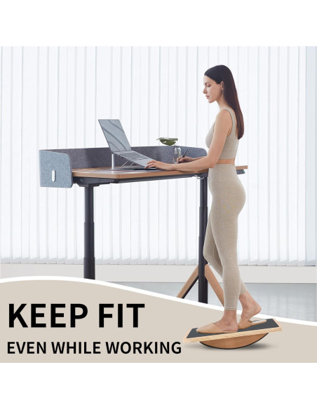 Tabla de Equilibrio Juoe Antideslizante 350LBS Madera 44.45x34.29cm