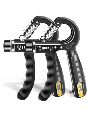 Entrenador de Fuerza de Agarre FLYFE, Ajustable 5-60 kg, Paquete de 2