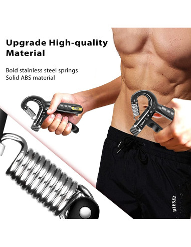 Entrenador de Fuerza de Agarre FLYFE, Ajustable 5-60 kg, Paquete de 2