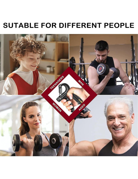 Entrenador de Fuerza de Agarre FLYFE, Ajustable 5-60 kg, Paquete de 2