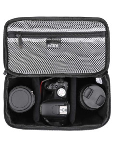 Bolsa de Cámara Plegable Acolchada S-ZONE para DSLR Negro 2