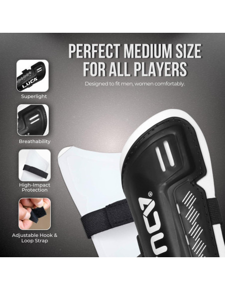 Espinilleras de Fútbol LUCA para Jóvenes y Adultos - Tamaño Mediano