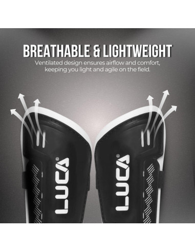 Espinilleras de Fútbol LUCA para Jóvenes y Adultos - Tamaño Mediano
