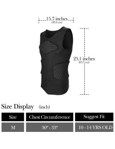 Chaleco de Impacto Linkidea para Fútbol Niños 10-14 Años 2