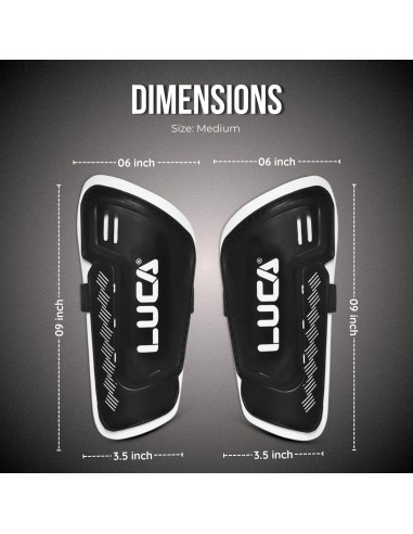 Espinilleras de Fútbol LUCA para Jóvenes y Adultos - Tamaño Mediano
