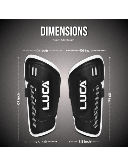 Espinilleras de Fútbol LUCA para Jóvenes y Adultos - Tamaño Mediano