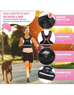 Chaleco con peso ajustable UOPON 2.7-5.4 kg para mujeres 2
