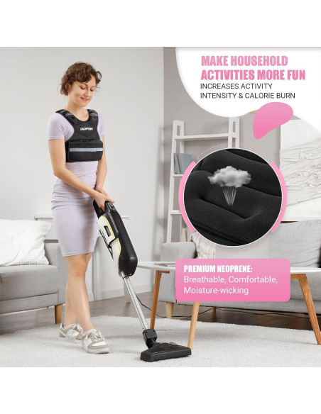 Chaleco con peso ajustable UOPON 2.7-5.4 kg para mujeres