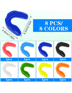 Protector Bucal Deportivo 8 Piezas Tucnoeu Silicona Multicolor 2