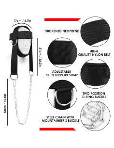 Arnés de Entrenamiento para Cuello Leesvilary con Cadena de Acero 2