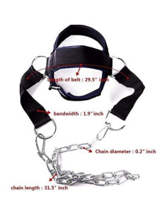 Arnés de Cuello Ajustable Leesvilary para Entrenamiento de Fuerza 2