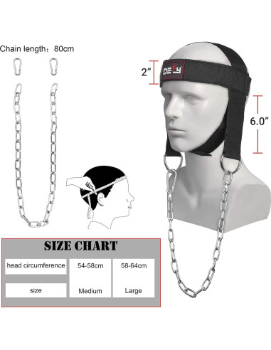 Arnés de Cuello Defy para Levantamiento de Pesas - Ajustable