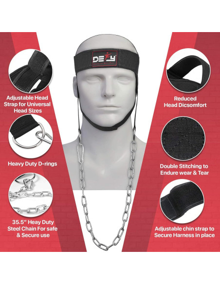 Arnés de Cuello Defy para Levantamiento de Pesas - Ajustable