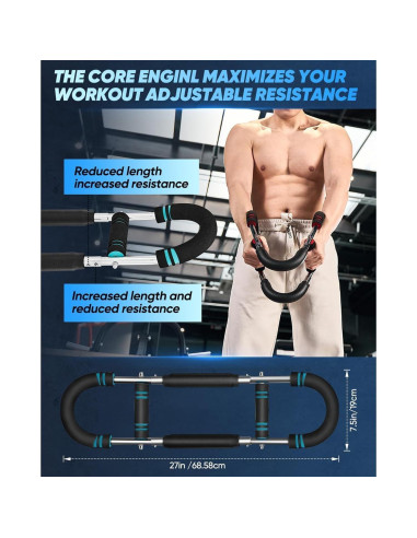 Entrenador de brazos LYKAN Twister 18-45kg ajustable portátil