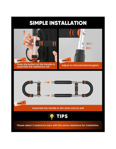 Entrenador de Brazo Twister Saker 20-110kg Ajustable para Fitness