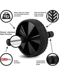 Rueda Abdominal RUBEX - Entrenamiento Core, 226.8 kg 2
