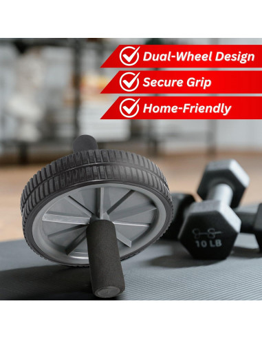 Rueda de Abdominales U.S. JACLEAN - Entrenamiento de Core 25.9cm